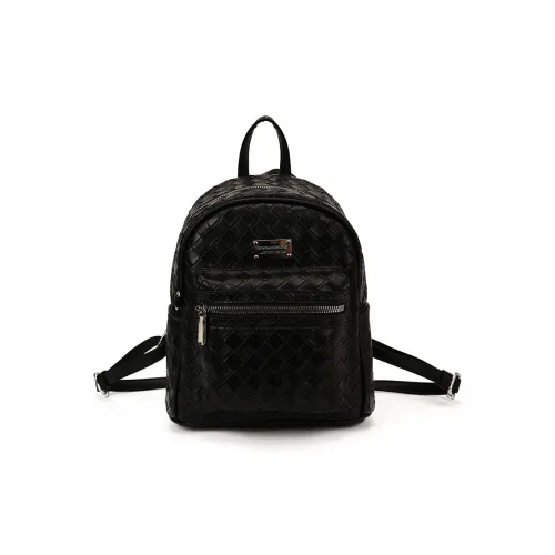 Meow In The Grass ПУ (полиуретан) Рюкзак Женские Черный Кофейный Коричневый Экрю