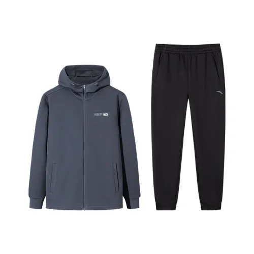 ANTA Осенний Повседневный Спортивный Мужская Одежда Серого Цвета