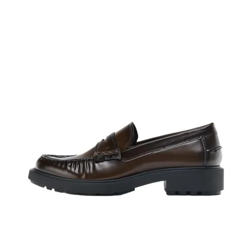 ZARA Лоферы 3,5 см Женские Темно-красный цвет