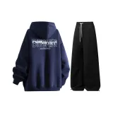 Комплект одежды (Темно-синий топ + черные штаны)