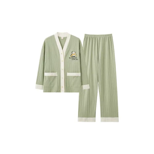 FENTENGCARE Зеленый Женский Пижамный Комплект