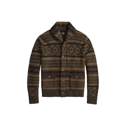 Double RL Olive Brown Men's Sweaters Double RL Оливковый коричневый Мужские Свитера