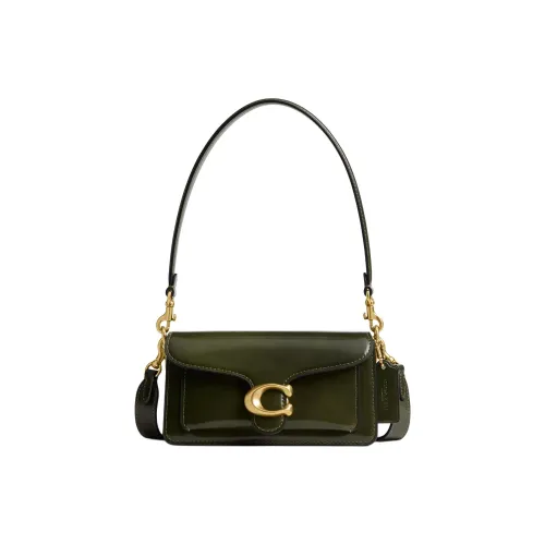 COACH Tabby Телячья кожа Плечевая сумка Маленькая Женская Оливковая