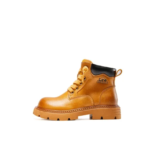 LEE KIDS Анти-КИК и Устойчивые к Износу Высокие Детские Кожаные Сапоги для Малышей