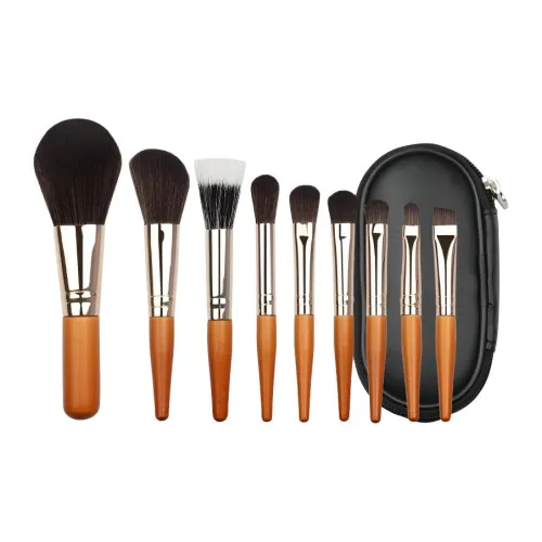 TLXT Mini 9 Шт Makeup Brush Clothing Sets Новичок Портативный Путешествие Makeup Brush Набор Полный комплект Beauty Tools