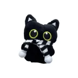 Черный с ниткой бусин и черно-белый шарф