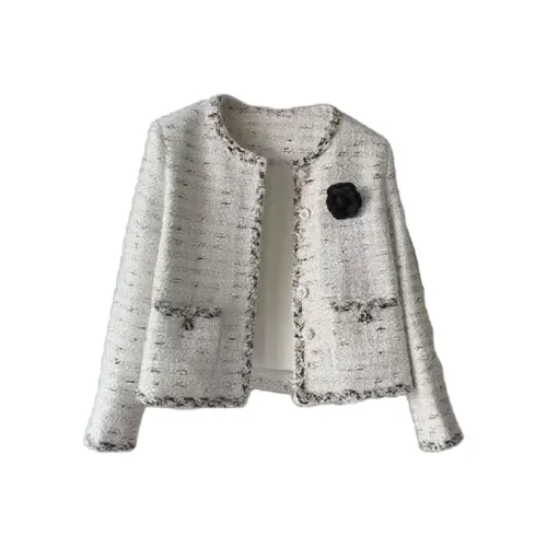 KYKW Белый Женский Короткий Пальто