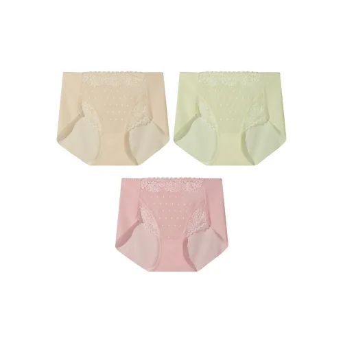 Ordifen Кожа+Розовый+Изумрудно-зеленый Женские Трусики-бикини