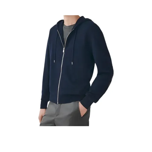 HERMES Темно-синие мужские куртки