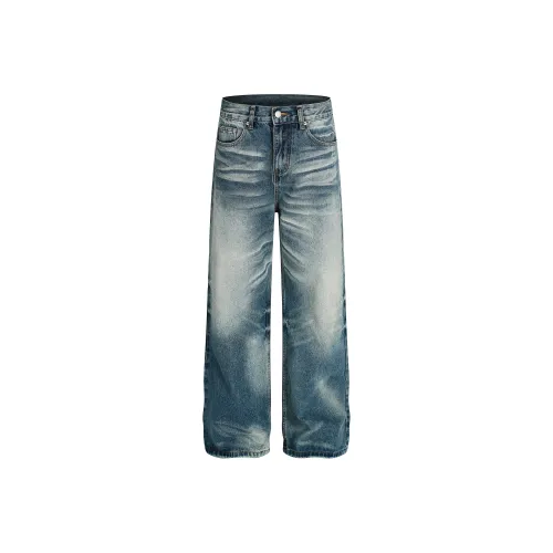 A3G4 Синий Унисекс Джинсы