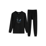 Мальчик с оленем - черный