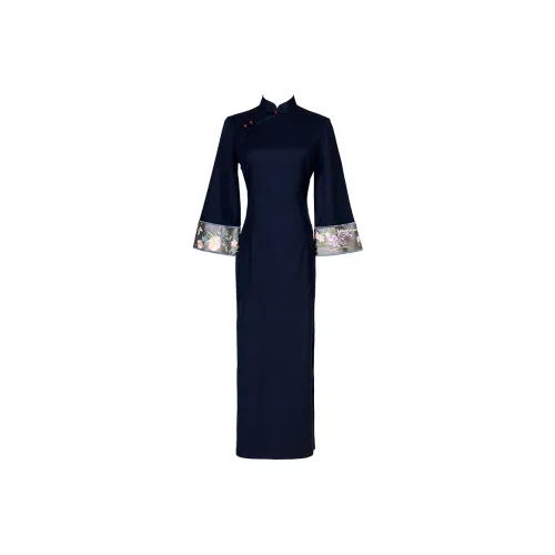 Aghr Длинное платье с длинными рукавами женское