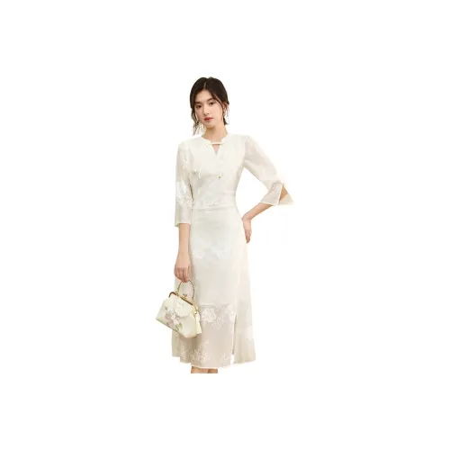 SENTUBILA Длинное платье с длинными рукавами женское