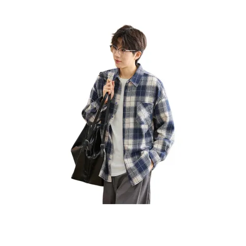 Tonlion Ночная синяя мужская рубашка