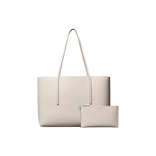 Calvin Klein ПУ (полиуретан) Тоут Сумка Сумка для покупок Сумка на плечо Женская Пустынно-серый Умбра