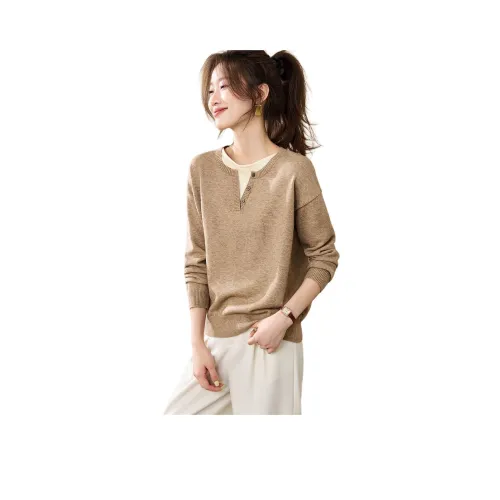 MOHANYIMEI Heather Khaki Women's Knitwear