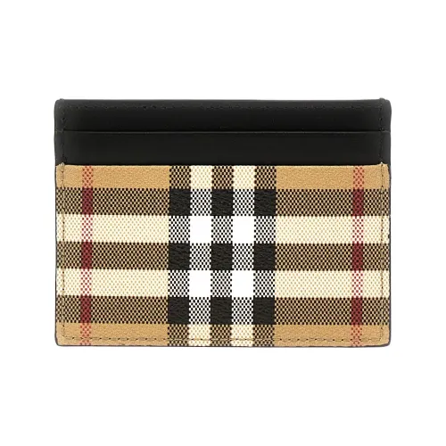 Burberry Футляр Для Карт В Клетку 4 Отделения Для Карт Отделение По Центру Вручную Прокрашенные Края