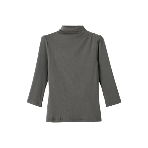 Late White Серый Женские T-рубашки