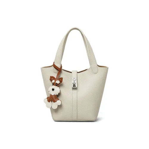 VINEY Коровья кожа Сумка Стандартная Женская Бежевая Коричневая