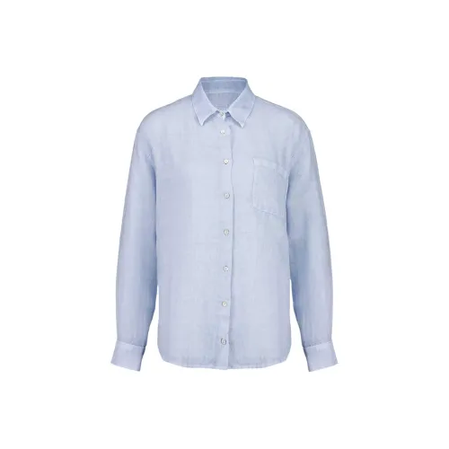 120% LINO Светло-синие Женские Рубашки