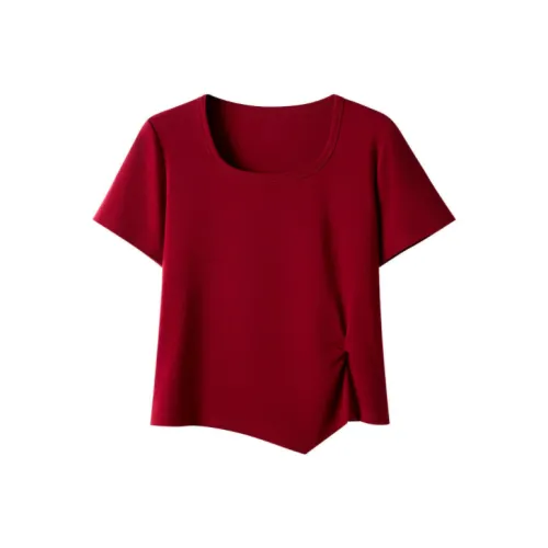 DANCANG Однотонная Короткий-Рукавная Утягивающая Рубашка Женская