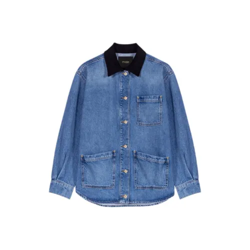 Maje Синий Женские Джинсовые Куртки