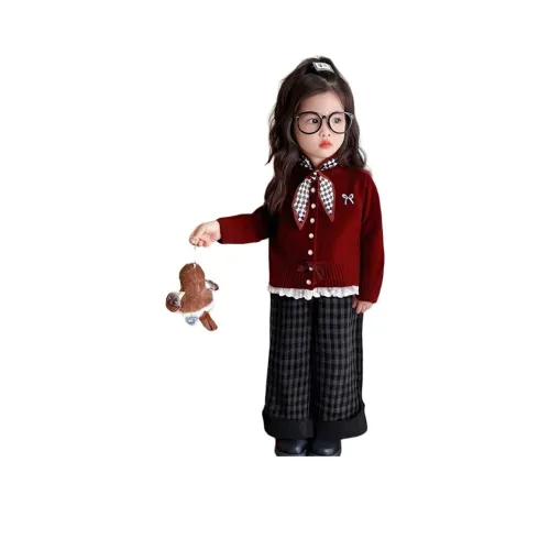 La Cergo Шелковый шарф Свитер Клетка Брюки Одежда Наборы Детский