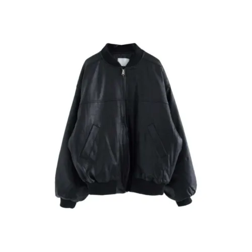LOWEAR Блок Кожа Boxy JUMPER Куртки Пальто Женские