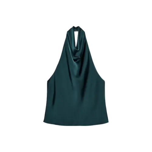 ZARA Утино-зеленый Женские Майки