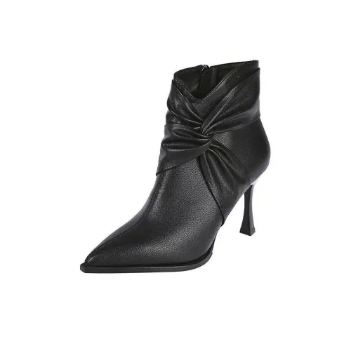 Wuji Заостренный носок Модные ботильоны Женские