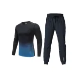 Комплект одежды [Черный и синий топ + королевские синие штаны]