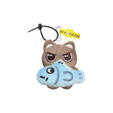 Обнимающая Синий Рыбка Кофе Большая-Глазая Кошка Кукла Черный Шнур Желтый Магический Ремень