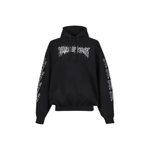 Vetements Выстиранный Черный Мужские Толстовки