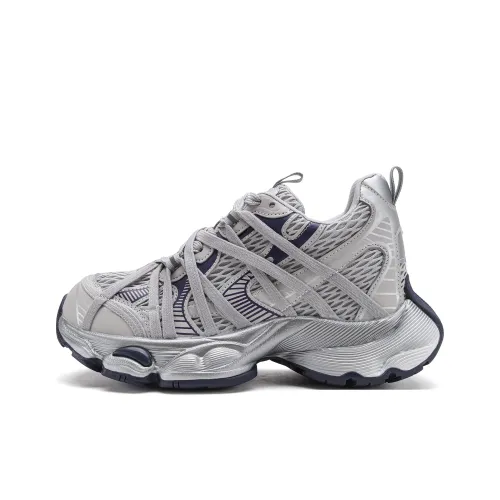 FOXER Устойчивые к истиранию противоскользящие низкие топовые кроссовки с толстой подошвой женские голубые и серые