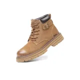 Коричневая обувь без подкладки