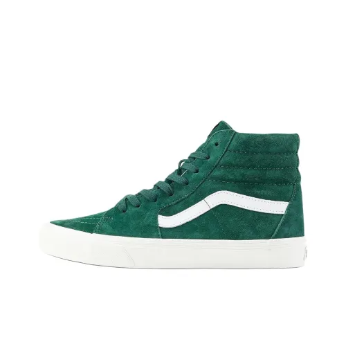 Vans Sk8 Hi Высокие Кроссовки для Скейтбординга Унисекс Темно-зеленый Белый