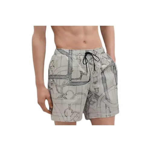 HERMES Белые Мужские Плавательные Шорты