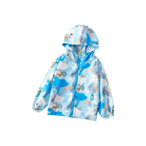 SNOOPY Весенний Осенний Детский Универсальный Повседневный Многоцветный С застежками-молниями и капюшоном