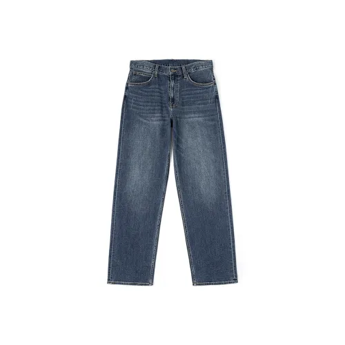 Lee Темно-синий Мужской Джинсы