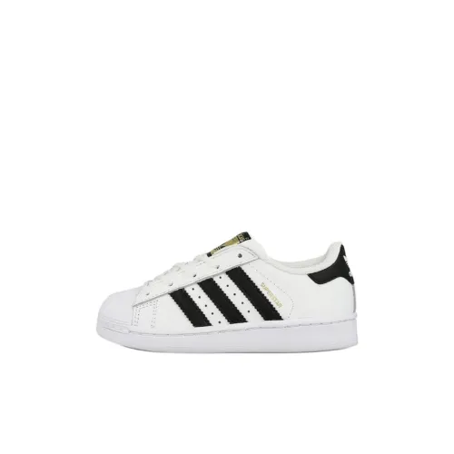 Adidas Originals Superstar Low Топ Кроссовки для скейтбординга Белый черный Дети 3-7 лет