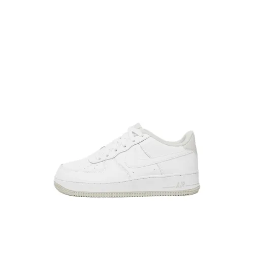 Nike Air Force 1 Low Топ Детские Скейтбординги Костяной Белый
