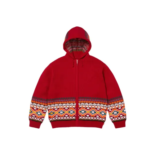 Supreme FW25 Beaded ZIP UP С капюшоном Свитер Унисекс