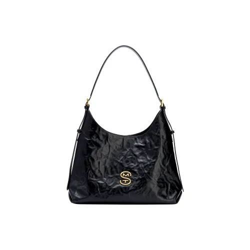 Simedin Коровья кожа Сумка через плечо Маленький размер Большой Размер Женская Глубокий черный Молочный белый