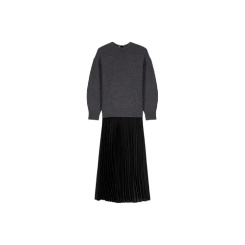 Maje Длинное платье с длинными рукавами женское