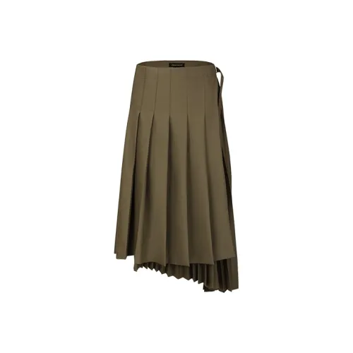 URBAN REVIVO Повседневные короткие юбки Женские Хаки зеленый
