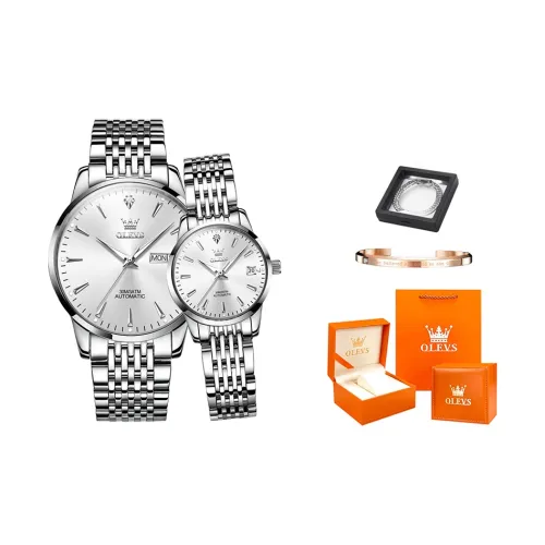 OLEVS Сердце к сердцу Knot Collection Механические часы Унисекс Белый циферблат