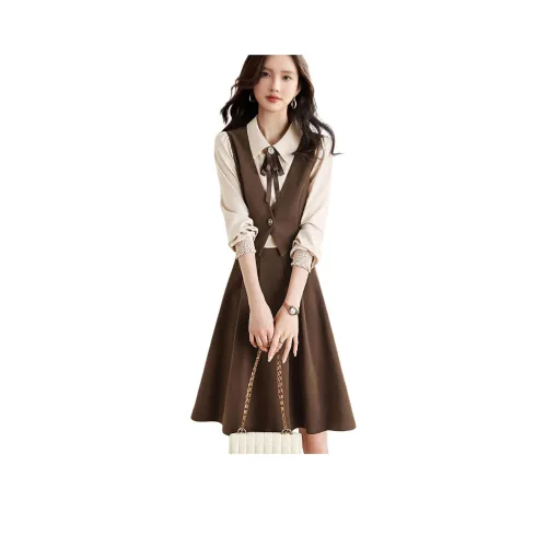 Mo Han Yi Mei Длинное платье с длинными рукавами женское