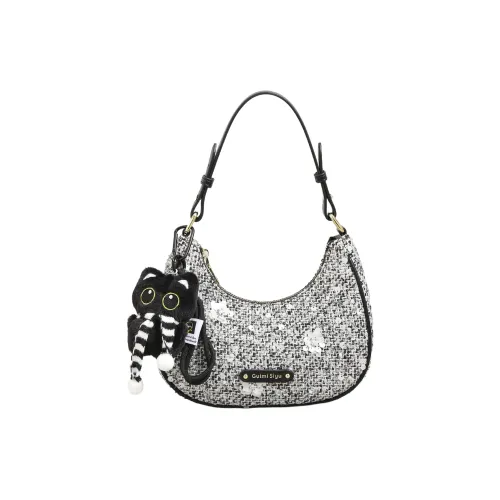 PESASRIE Ткань Сумка через плечо Стандартная Женская Черная