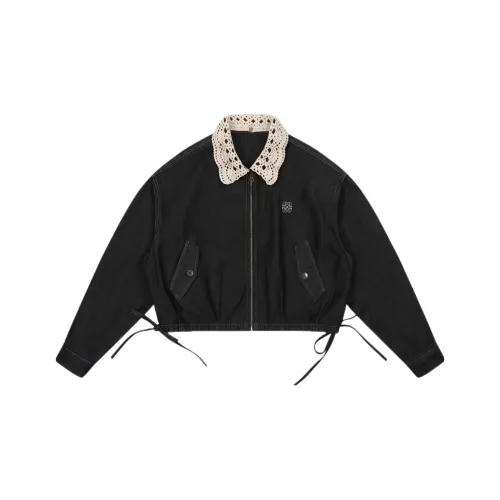 JOPPTI Черный Женские Джинсовые Куртки