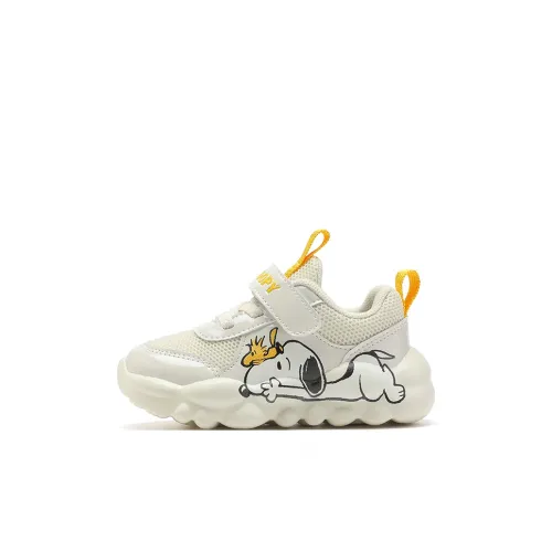 SNOOPY Happiness Puppy Дышащие Легкие Амортизирующие Детские Обувь для повседневной жизни Бежевые Детские Возраст 3-7 лет